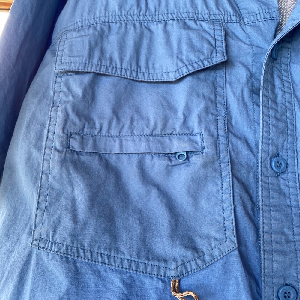 Eddie Bauer Short Sleeve Fishing Shirt XL Has ALL the Bells n Whistles - Picture 6 of 12